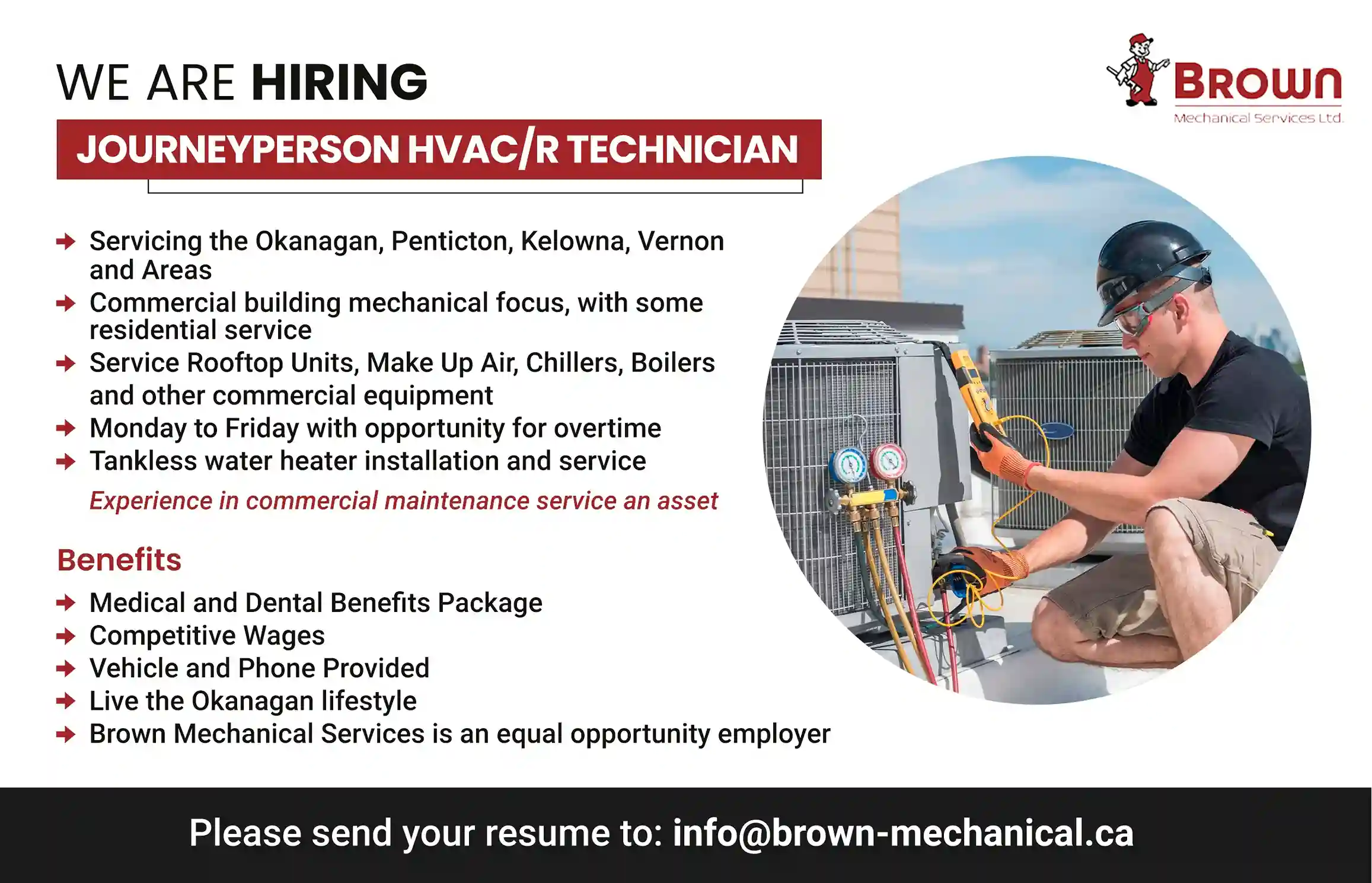 Professional HVAC Technician from Brown Mechanical Providing Expert Services in Canada